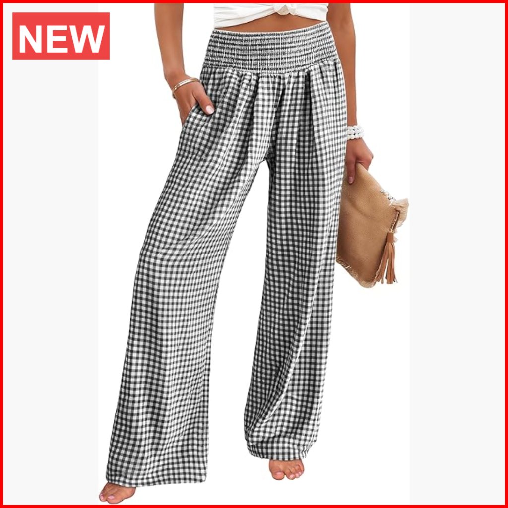 Rayon Palazzo Pants Wide Leg High Waisted Lounge Casual Trousers With Pockets